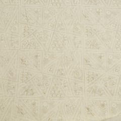 Dyeable Chanderi Embroidered Fabric