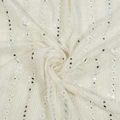 Dyeable Georgette Embroidered Fabric