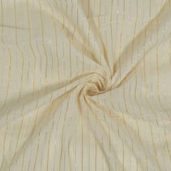 Dyeable Cotton Lurex Stripes Fabric