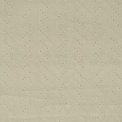 Dyeable Cotton Chikan Embroidered Fabric