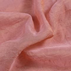 Pink Color Crush Art Tissue Silk fabric