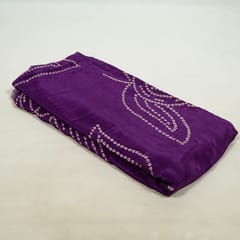 Purple Color Viscose Natural Crepe Printed Fabric