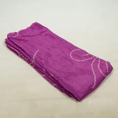 Purple Color Viscose Natural Crepe Printed Fabric