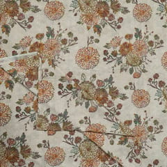 Multi Color Cotton Chikan Printed Fabric