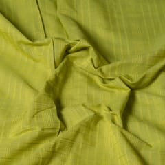 Green Color Cotton Dobby Self Check Fabric (2Meter Piece)