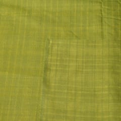 Green Color Cotton Dobby Self Check Fabric (2Meter Piece)