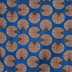 Blue Color Cotton Cambric Printed Fabric