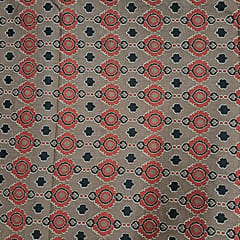 Brown Color Cotton Cambric Printed Fabric