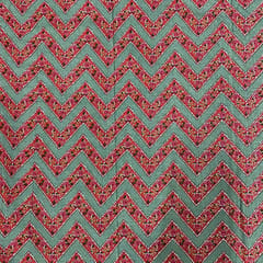 Sea Green Color Cotton Cambric Printed Fabric