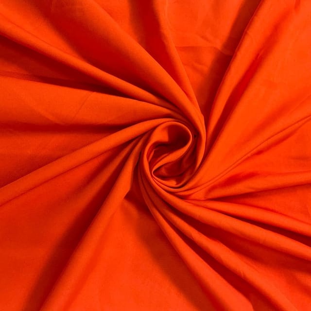 Orange Color Dyed Poly Crepe Fabric (N748)