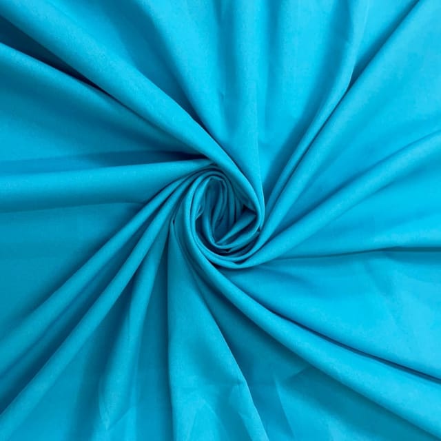 Sky Blue Color Dyed Poly Crepe Fabric ( N186)