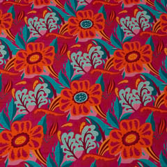 Multi Color Linen Digital Printed Fabric