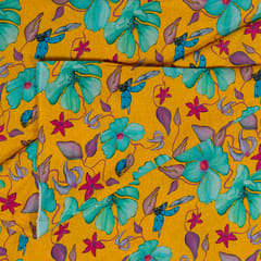 Multi Color Cotton Crush Digital Printed Fabric