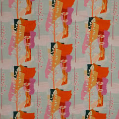 Multi Color Linen Digital Printed Fabric