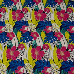 Multi Color Linen Digital Printed Fabric