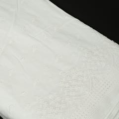 Dyeable Cotton Chikan Embroidered Fabric