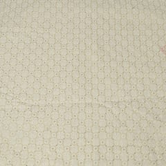 Dyeable Cotton Schiffli Embroidered Fabric