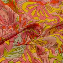 Multi Color Muslin Digital Printed Fabric