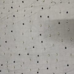 Black Color Pearl  Net Embroidery