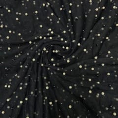 Black Color Pearl  Net Embroidery