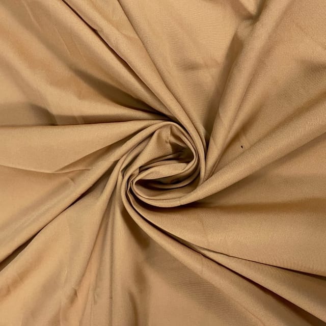 Caramel Brown Color Dyed Poly Crepe Fabric (N111)