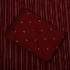 Maroon Color Cotton Dobby Fabric Set (5 Mtr.)