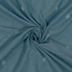 Denim Blue Color Cotton Dobby Fabric