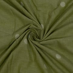 Green Color Cotton Dobby Fabric