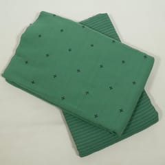 Green Color Cotton Dobby Fabric Set (5 Mtr.)