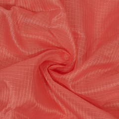 Peach Color Kota Doria Fabric