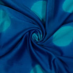 Blue Color Chanderi Clamp Dye Fabric