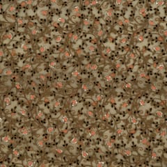 Beige Color Net Embroidered Fabric (1.20 Meter Piece)