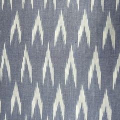 Blue Shade Ikkat Striped Unstitched Fabric