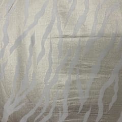 Light Gold Dyeable Abstract  Jacquard Print Fabric