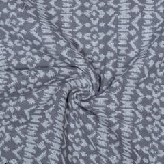 Grey Color Cotton Jacquard Fabric