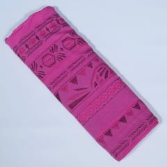 Pink Color Cotton Jacquard Fabric