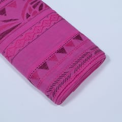 Pink Color Cotton Jacquard Fabric