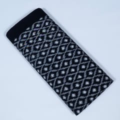 Black Color Cotton Ikat Fabric