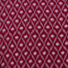 Maroon Color Cotton Ikat Fabric