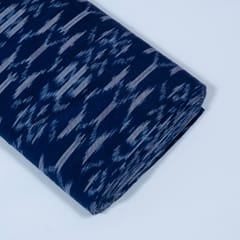 Blue Color Cotton Ikat Fabric