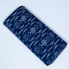 Blue Color Cotton Ikat Fabric