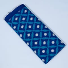 Blue Color Cotton Ikat Fabric