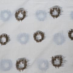 White Color Cotton Ikat Fabric