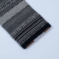 Black and Fawn Color Cotton Jacquard Fabric