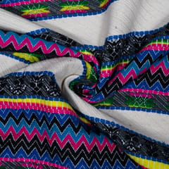 Multi Color Cotton Acrylic Jacquard Fabric