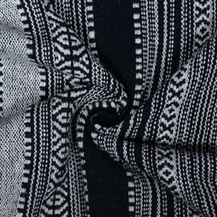 Black and Fawn Color Cotton Jacquard Fabric