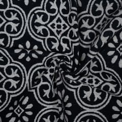 Black and White Color Cotton Jacquard Fabric