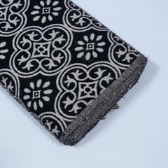 Black and White Color Cotton Jacquard Fabric