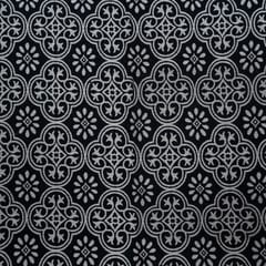 Black and White Color Cotton Jacquard Fabric