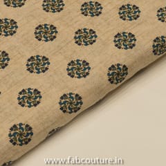 Cream Cotton Flex Printed Fabric (85Cm Piece)